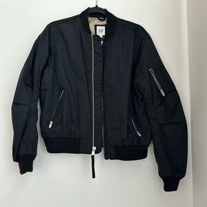 Gap black bomber jacket size small